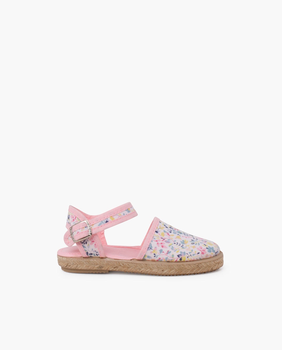 Alpercatas Infantil de Flores com Fivela em Rosa Pisamonas Rosa-1