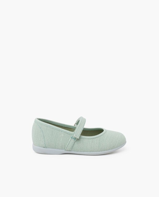Imagem 0 de Sapatos de Presilha de Linho com Velcro