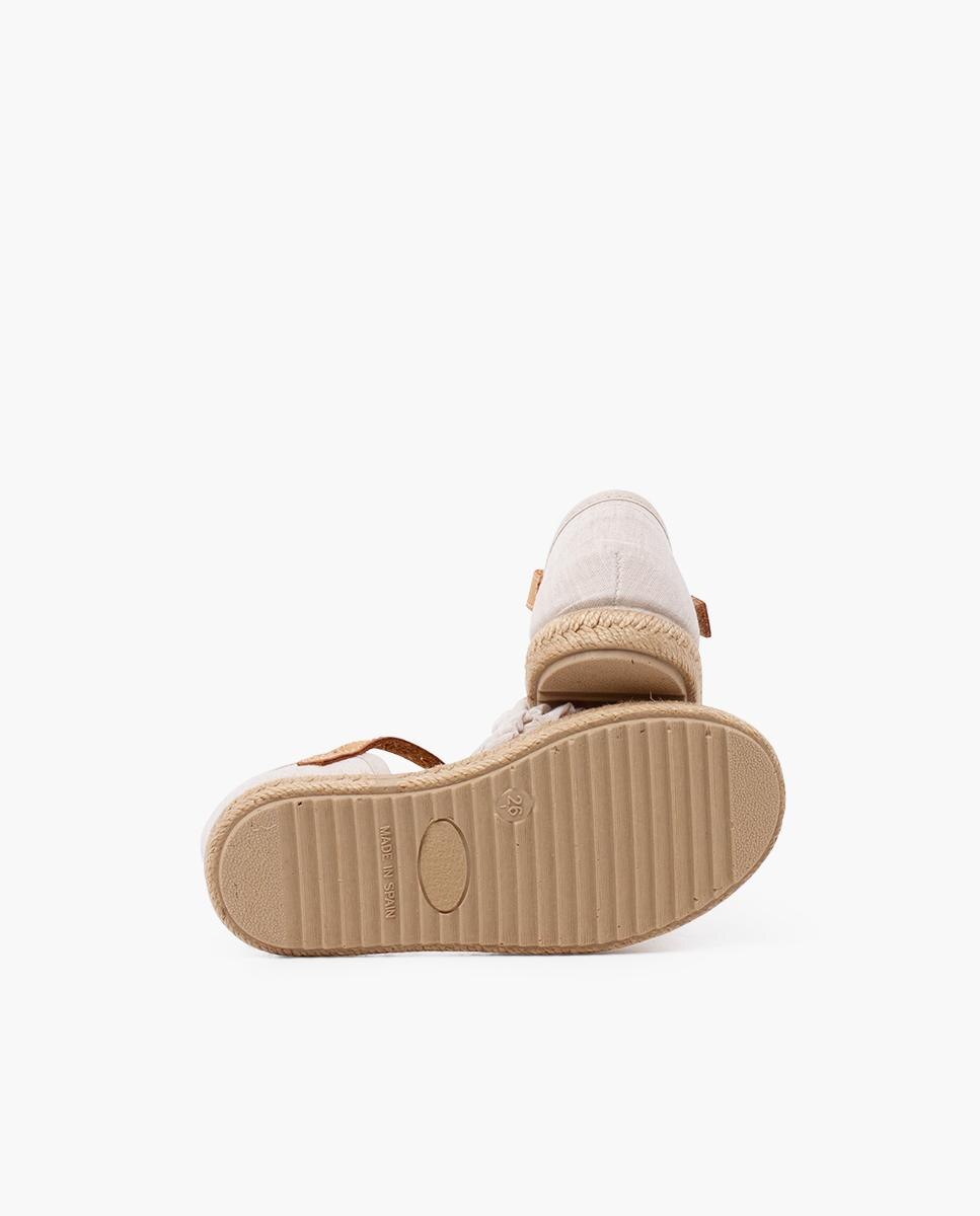 Alpercatas Infantil com Folhos Bege-2