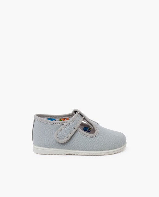 Imagem 0 de Sapatos para Bebé de Lona com Sola Fina e Fecho