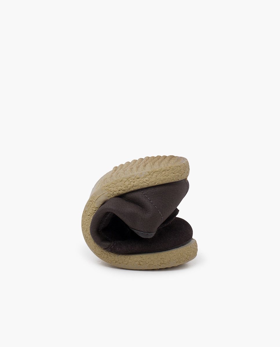 Sapatilhas de Lona Infantil de Couro Vegano com Velcro Cinzento-escuro-5