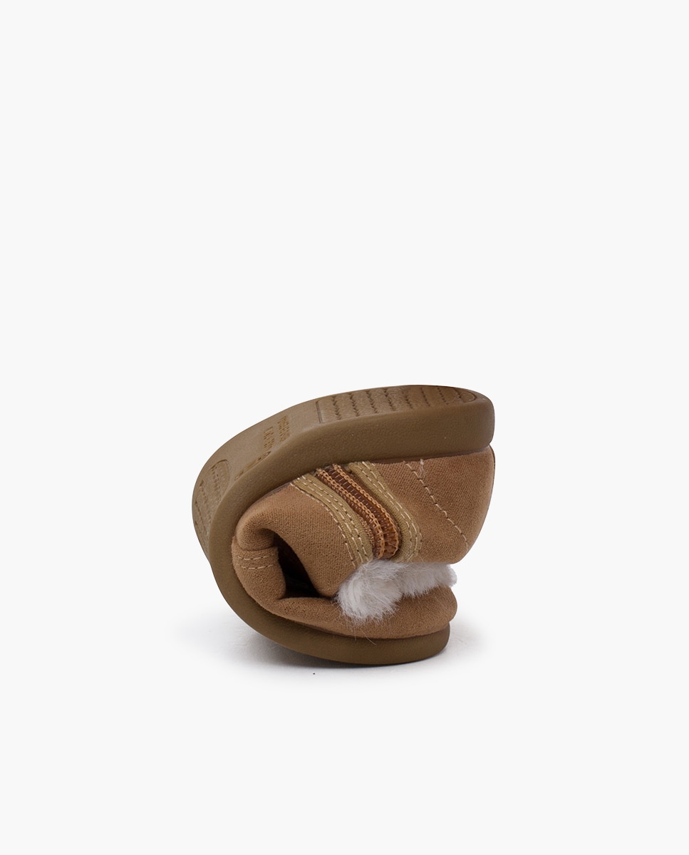 Botas para Bebé de Ursinho com Gola de Pelo Bege-5