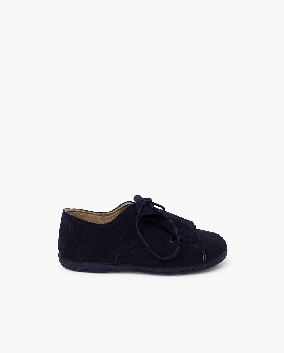 Imagem 0 de Sapatos de Cordões em Camurça com Língua de Franjas Infantil