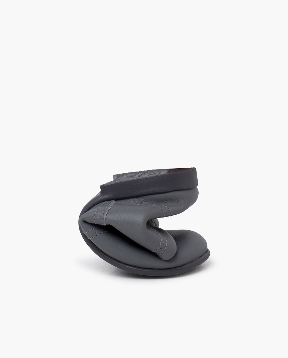 Botas para Bebé Sapato Inglês Pele Pisamonas Cinzento-claro-5