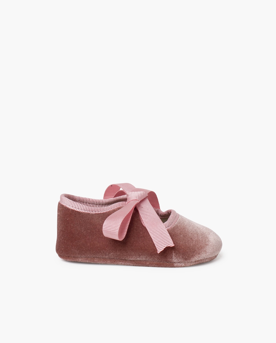 Imagem 0 de Sapatos de Presilha para Bebé em Veludo com Laço Faya