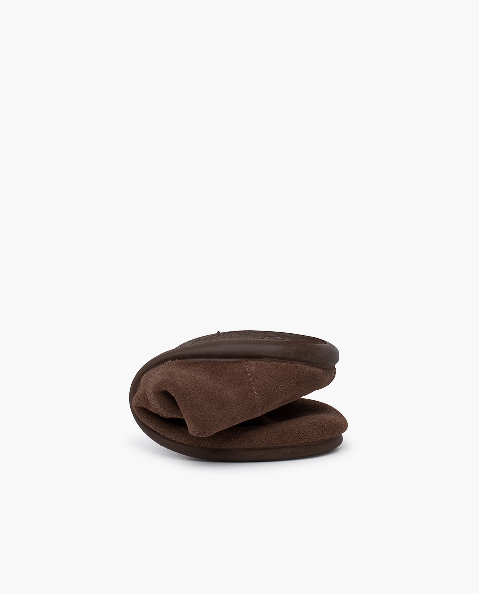 Sapatos de Cordões Infantil de Camurça com Cordões Pisamonas Taupe-5