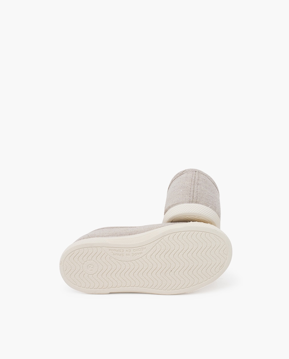 Sapatilhas de Lona Infantil com Slip On Elástico e Biqueira de Borracha Pedra-2