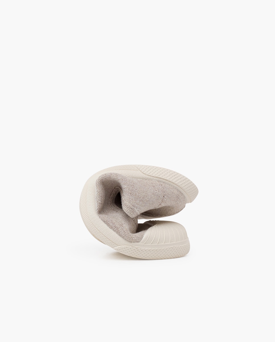 Sapatilhas de Lona Infantil com Slip On Elástico e Biqueira de Borracha Pedra-5