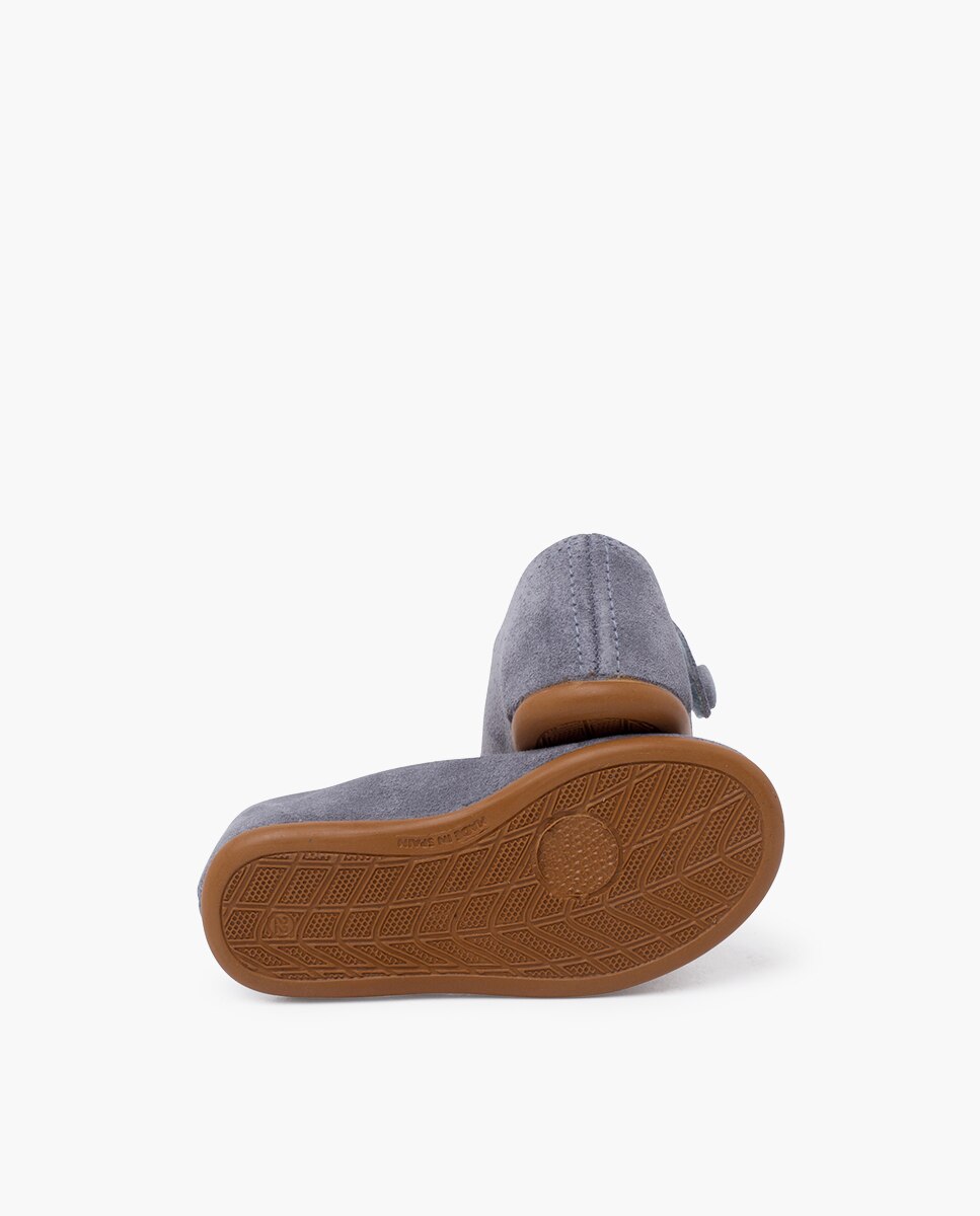 Pepitos de Bebé Perfurada com Velcro e Botão Pisamonas Azul-claro-2
