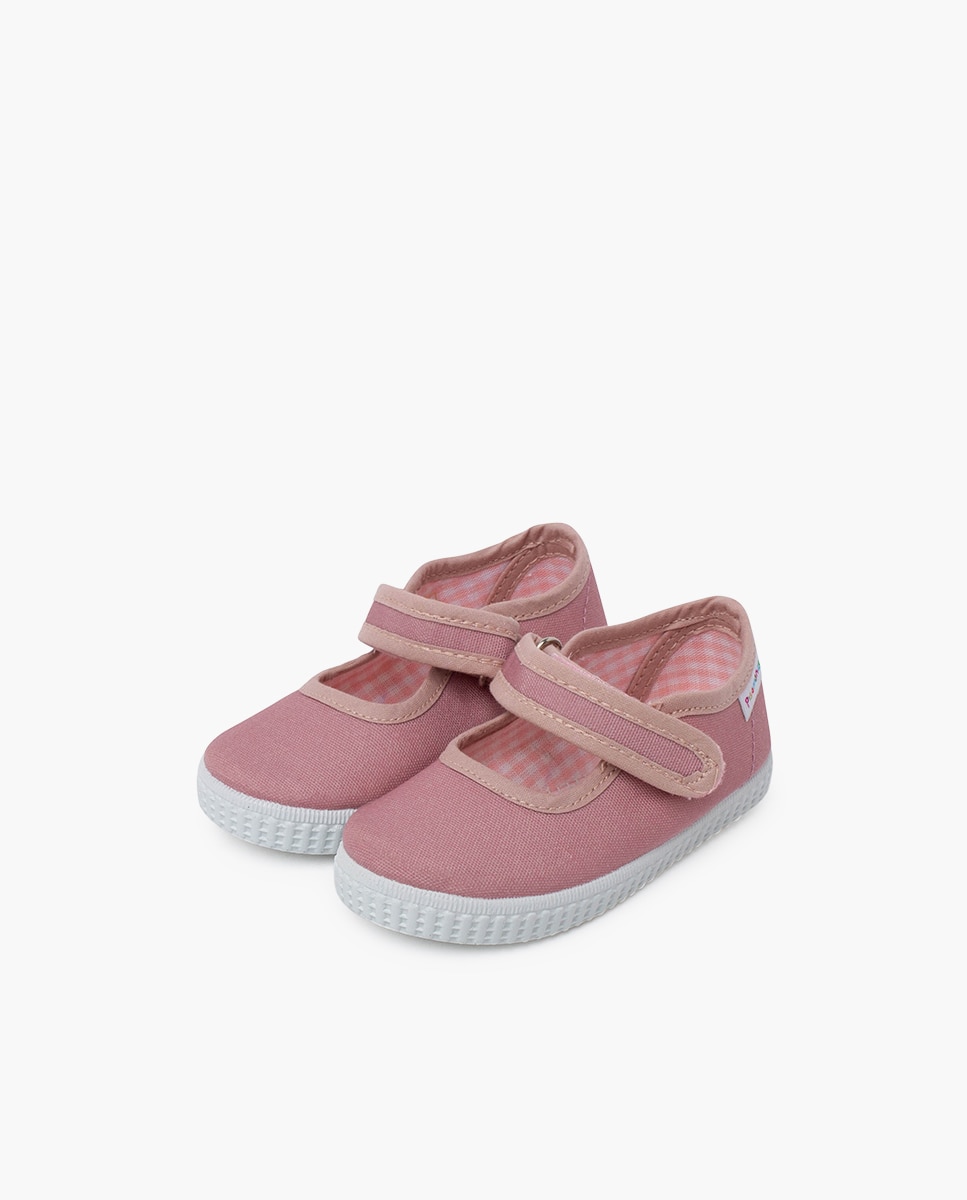 Merceditas Infantil com Velcro Bege-3