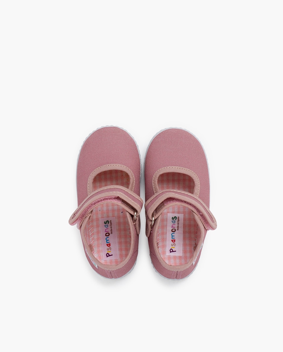 Merceditas Infantil com Velcro Bege-4