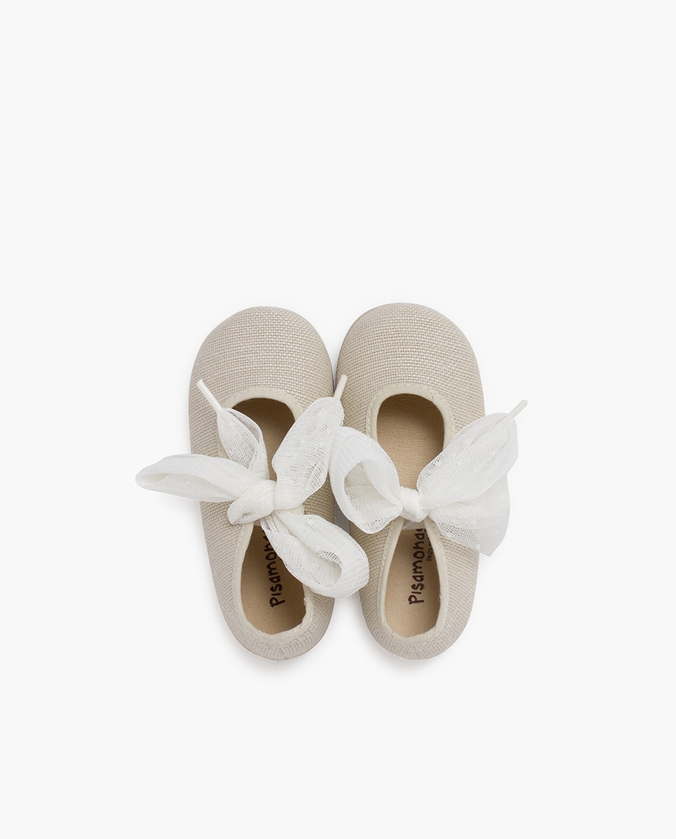 Imagem 0 de Merceditas de Bebé com Laço em Tule Plumeti