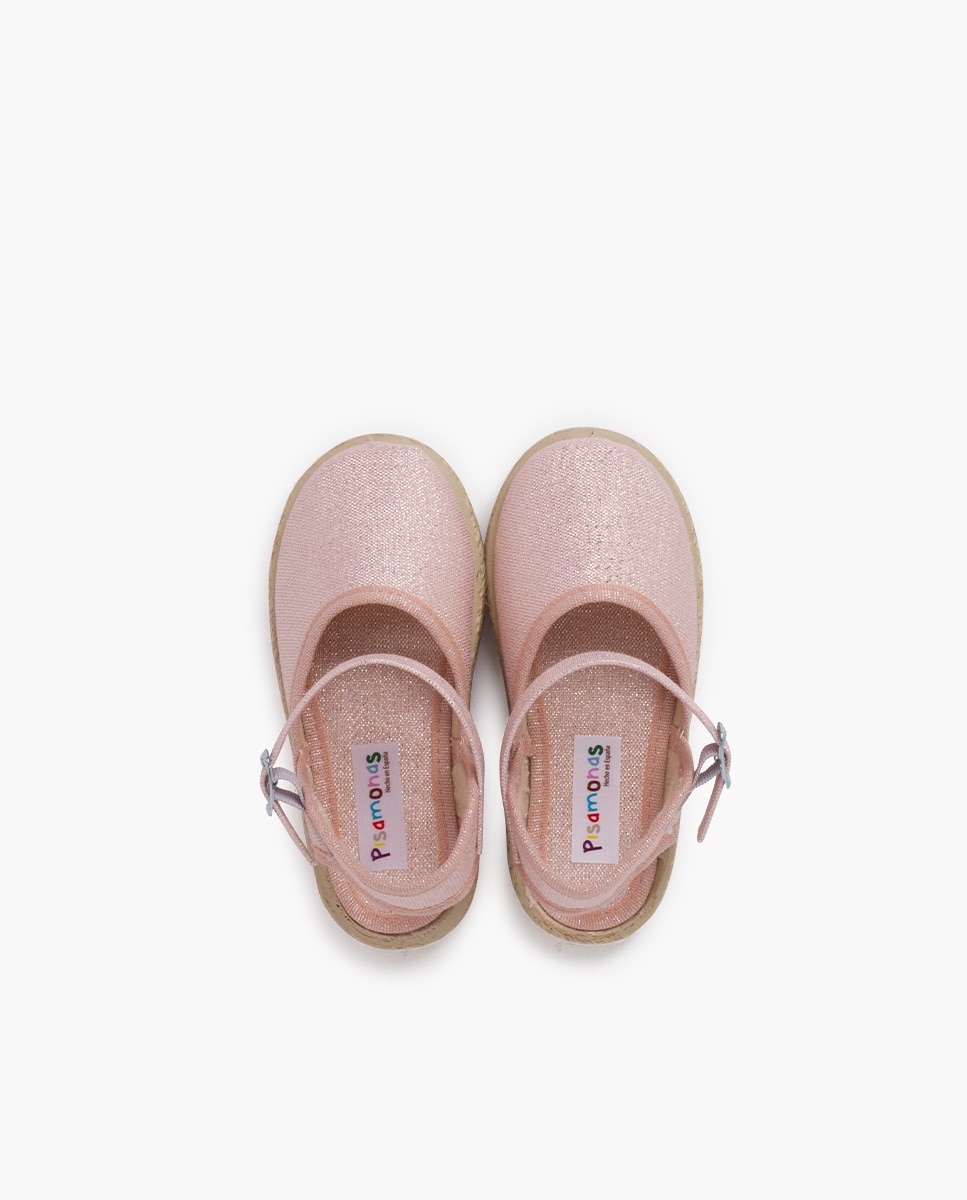 Alpercatas com Brilhos e Fivela Pisamonas Rosa-claro-4