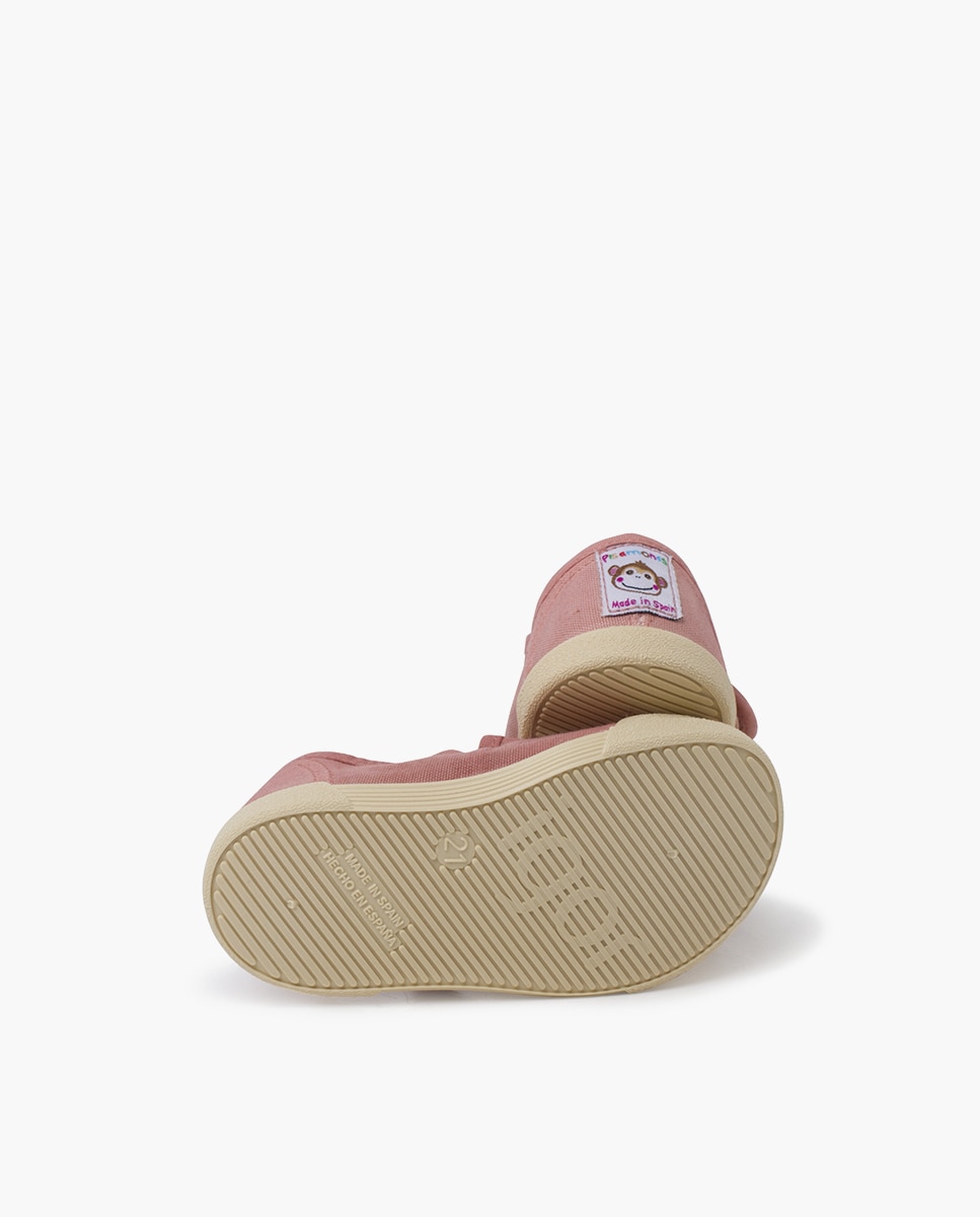 Sapatos de Presilha para Bebé Barefoot em Lona Macias Rosa-claro-2