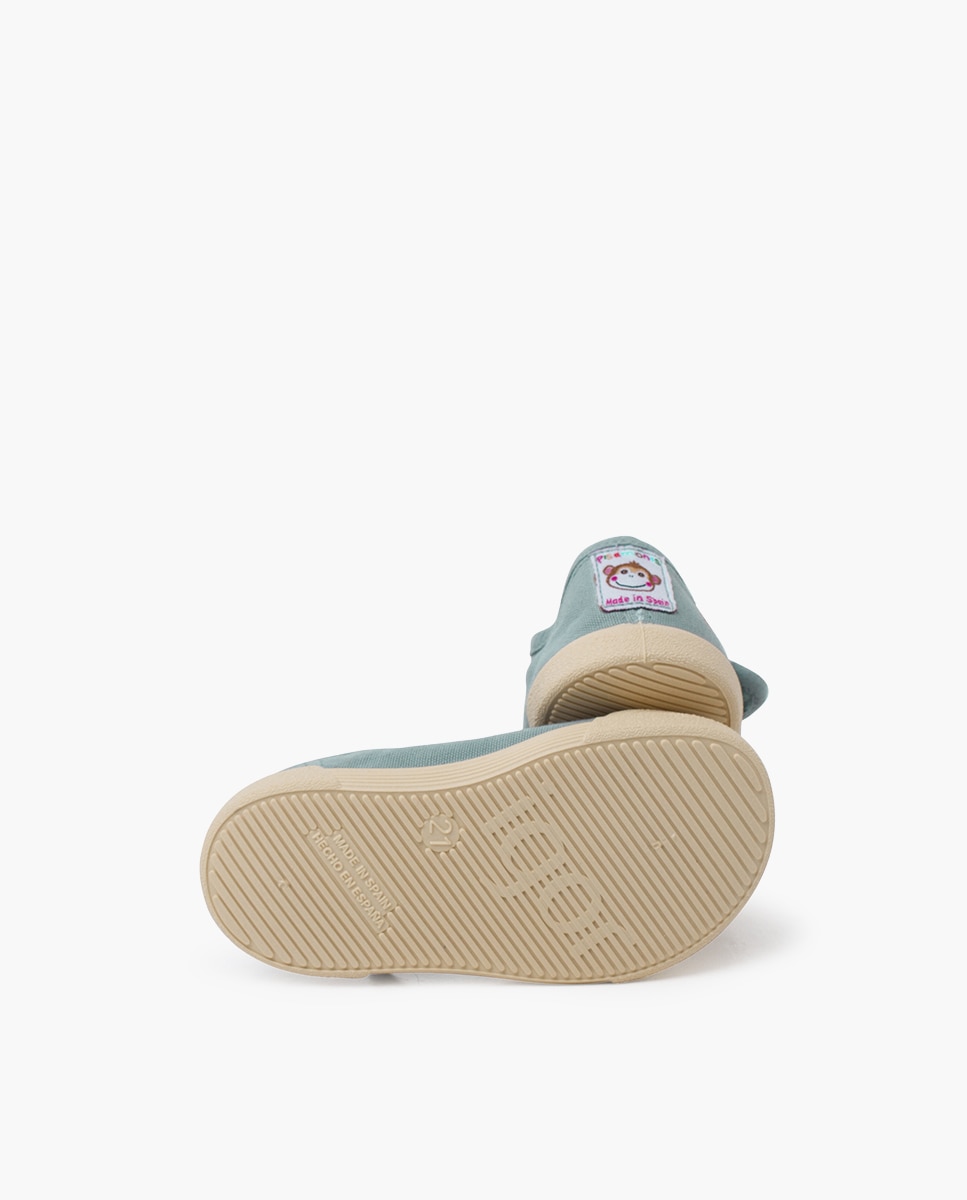 Pepitos para Bebé Barefoot de Lona Macios Azul-marinho-2