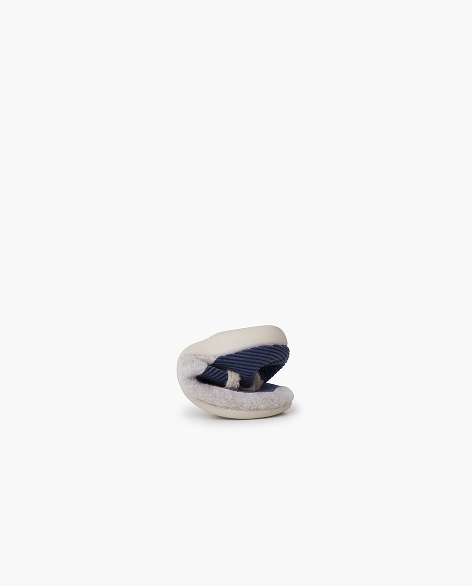 Pantufas Fechadas Infantil com Forro de Pelo Pisamonas Azul-marinho-5