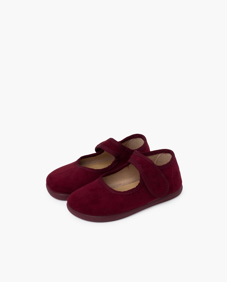 Merceditas Barefoot Serratex com Velcro Pisamonas Bordeaux-3