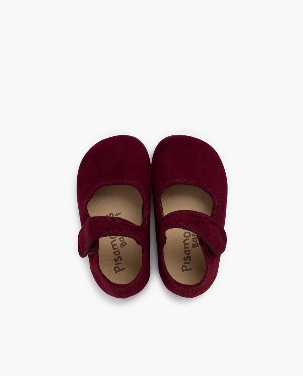 Merceditas Barefoot Serratex com Velcro Pisamonas Bordeaux-4