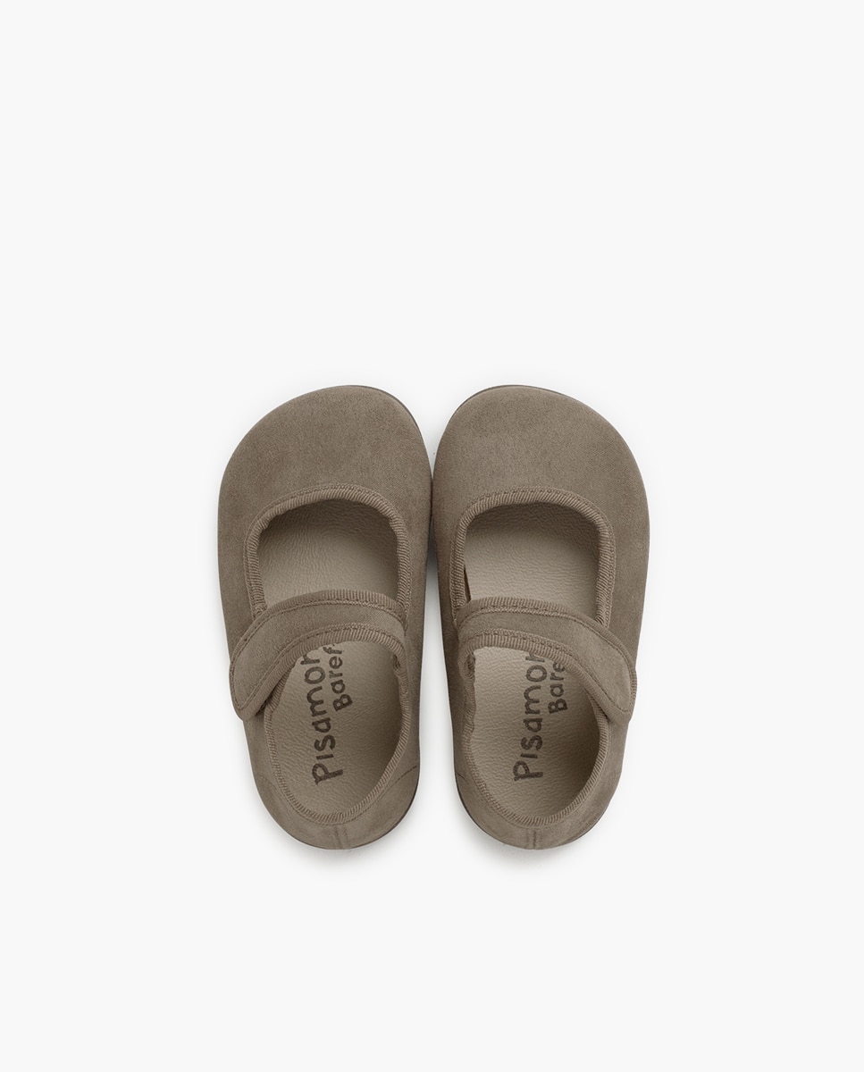 Merceditas Barefoot Serratex com Velcro Bege-4