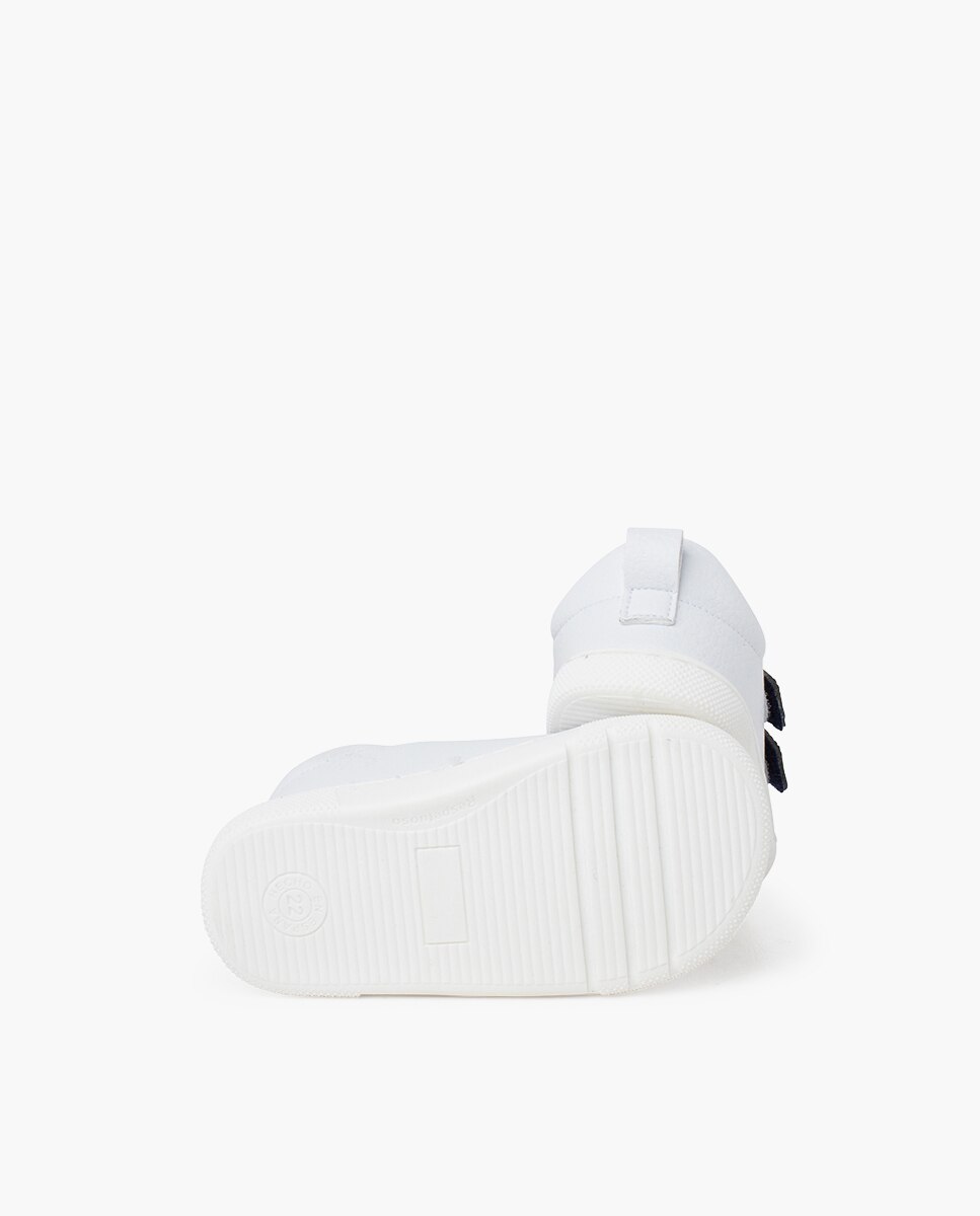 Sapatilhas de Lona Infantil Barefoot com Velcro Intercambiáveis Pisamonas Azul-marinho-2