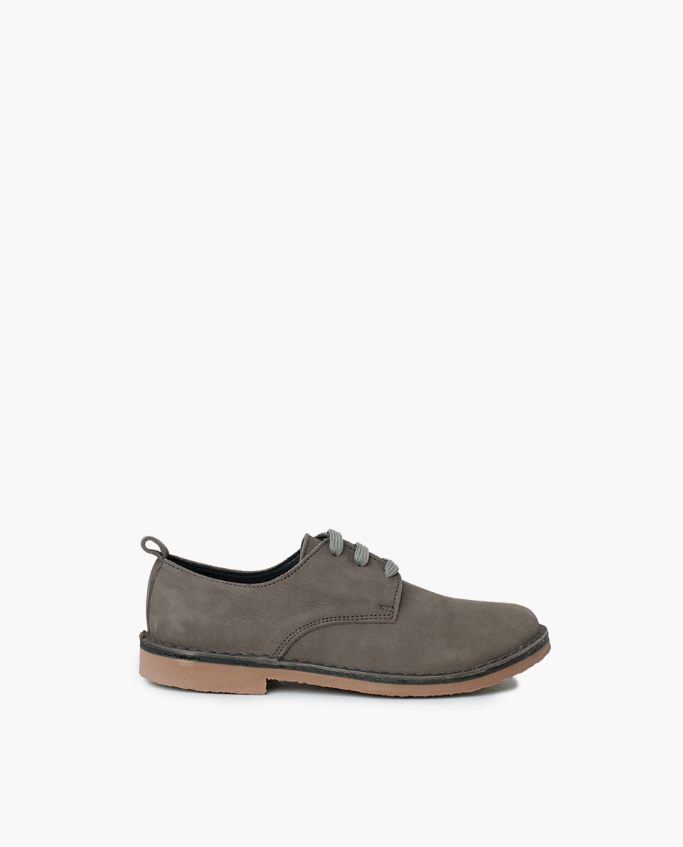 Imagem 0 de Sapatos de Cordões em Pele Nobuck Encerado Infantil