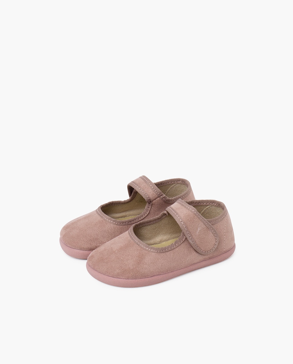 Merceditas Barefoot Serratex com Velcro Pisamonas Rosa-3