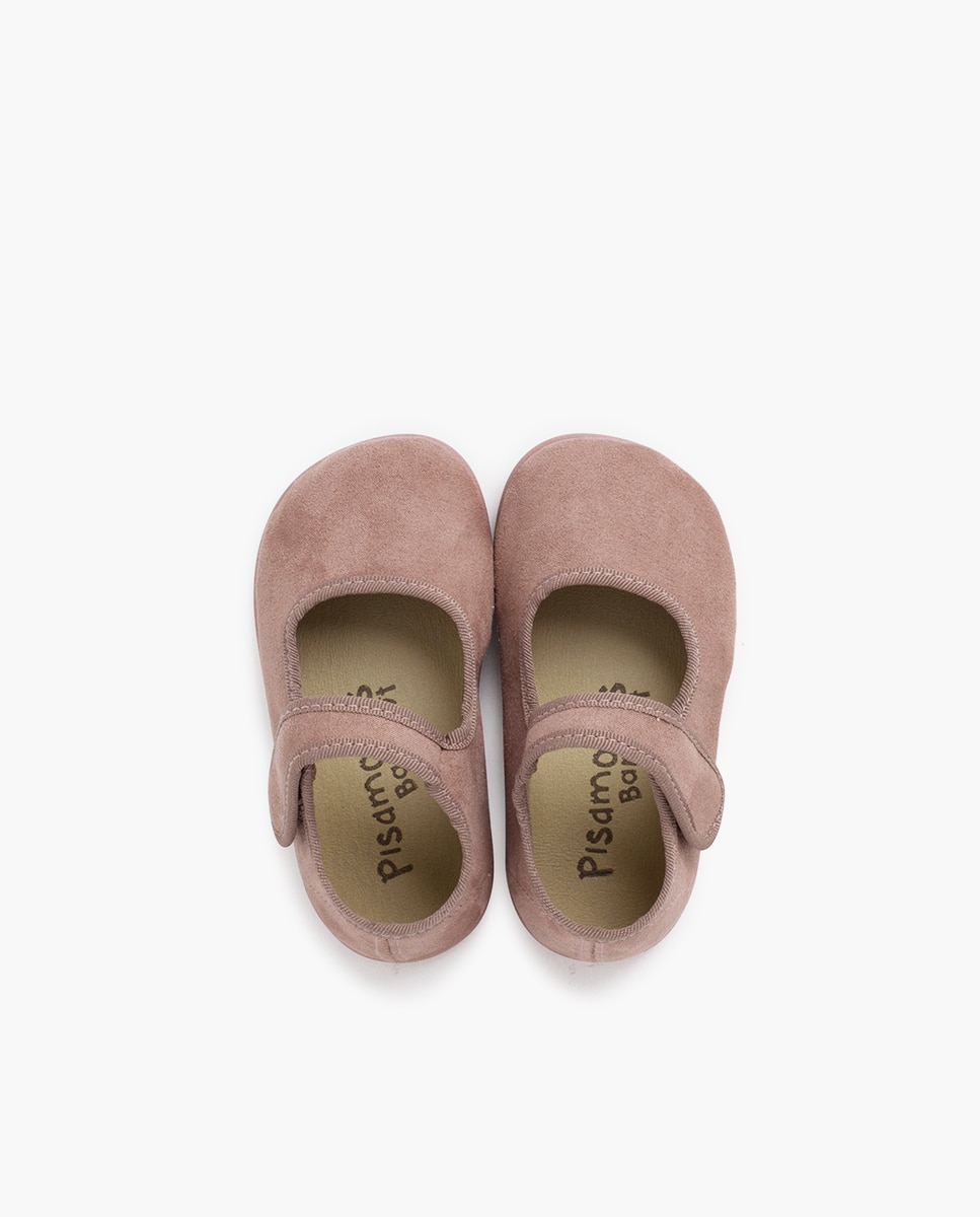 Merceditas Barefoot Serratex com Velcro Pisamonas Rosa-4