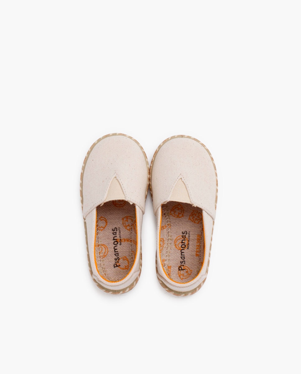 Alpercatas Infantil com Elástico Central Bicolor Bege-4