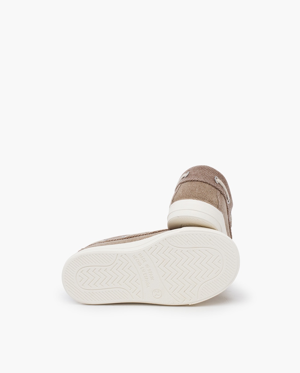 Náuticos Infantil Verão em Lona Orgânica Pisamonas Camel-2