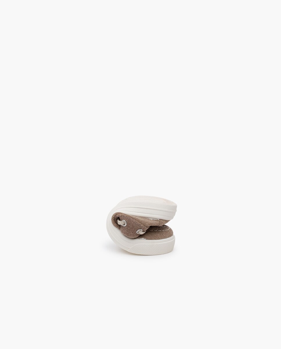 Náuticos Infantil Verão em Lona Orgânica Pisamonas Camel-5
