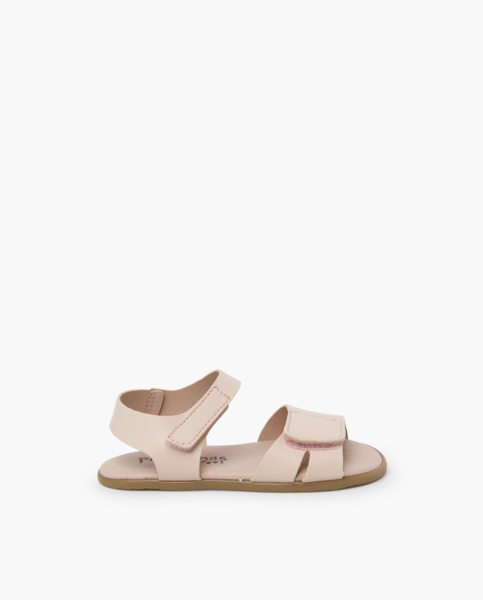 Imagem 0 de Sandálias Abertas Infantil Barefoot Pele com Tira Adesiva