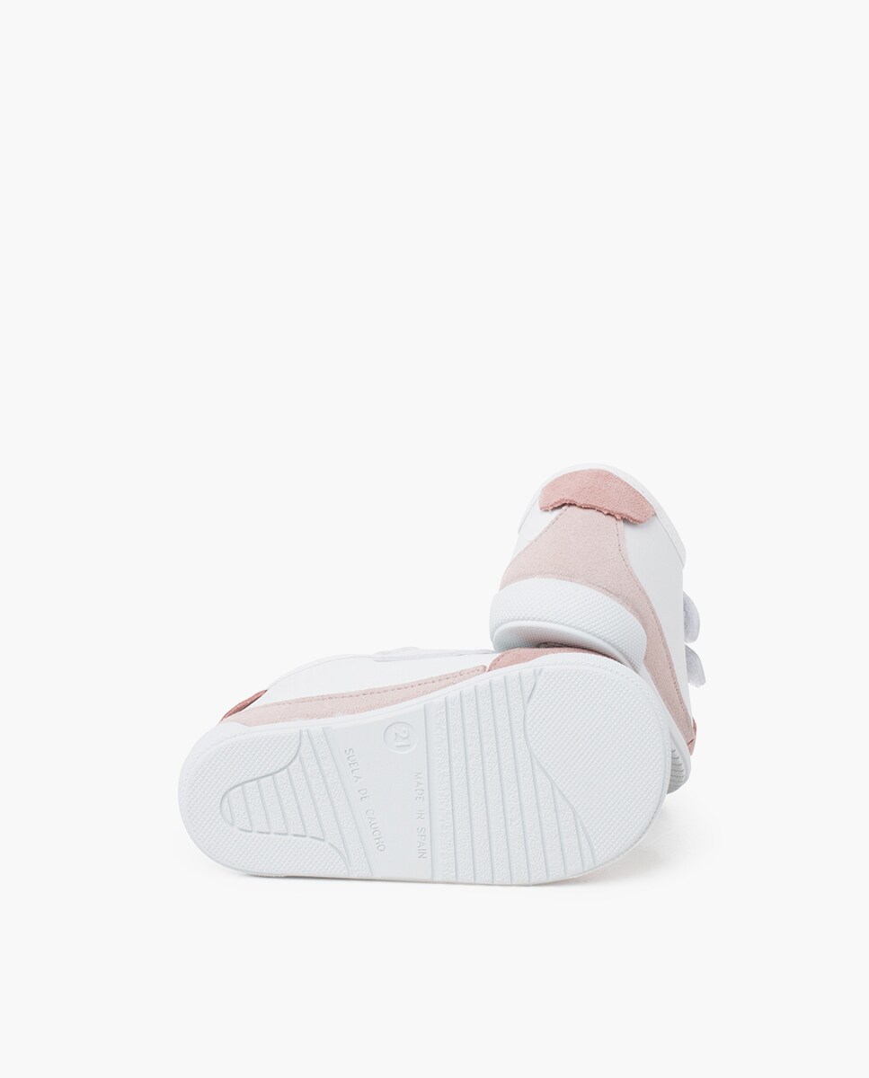 Sapatilhas Desportivas de Bebé Barefoot Combinadas Branco / Rosa-2