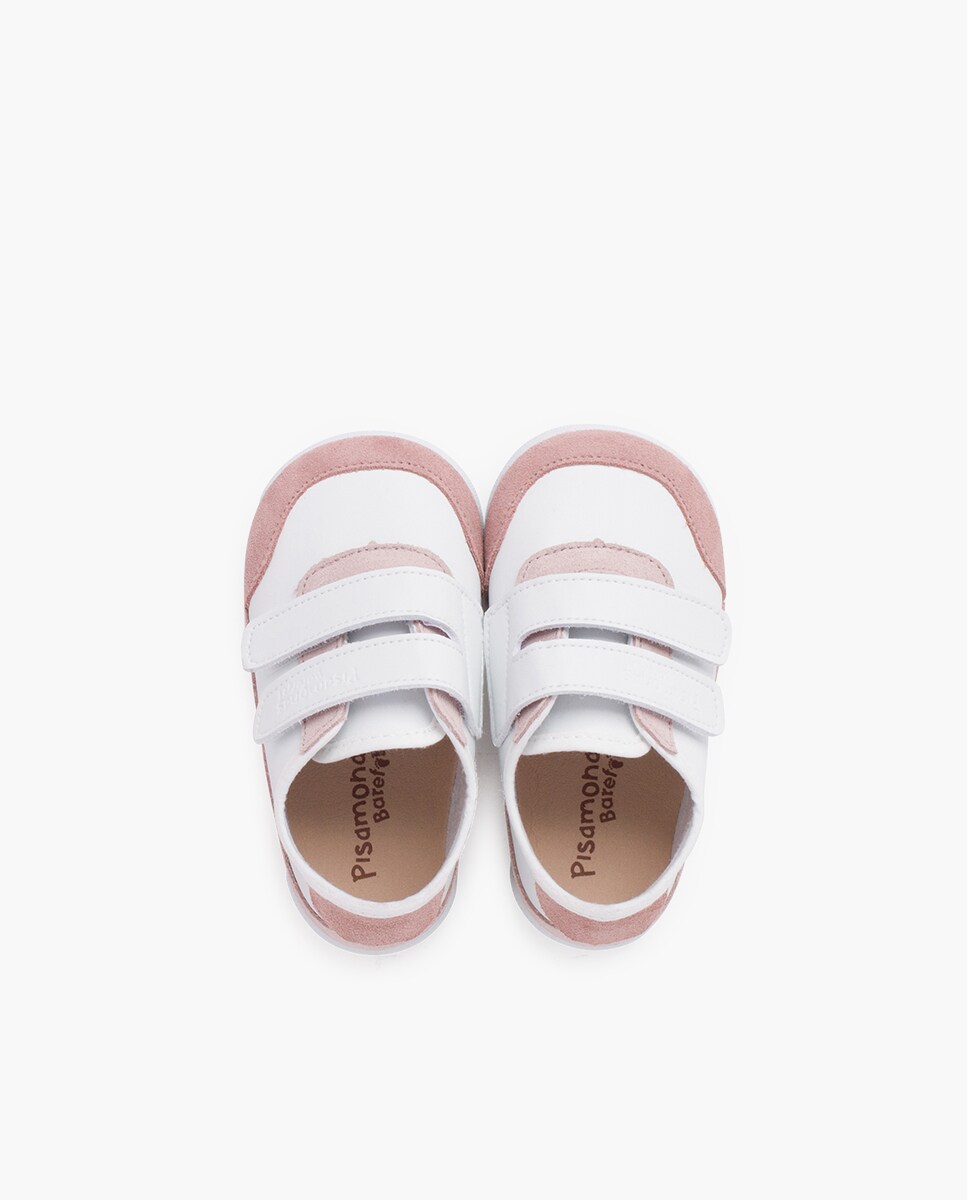 Sapatilhas Desportivas de Bebé Barefoot Combinadas Branco / Rosa-4