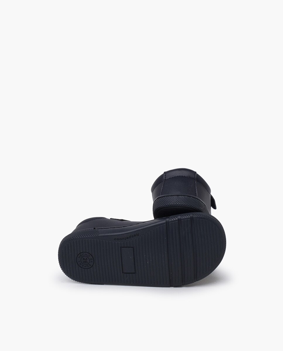 Sapatos de Presilha Escolar Barefoot com Velcro Azul-marinho-2