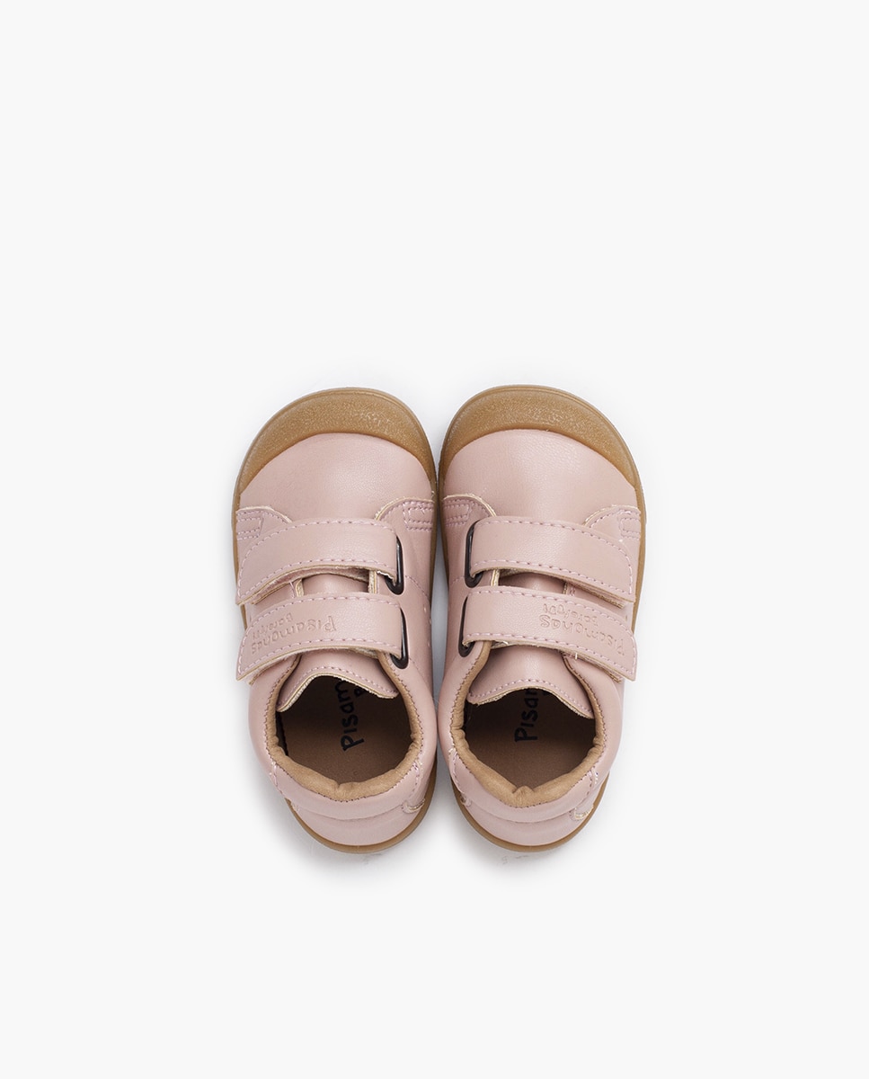 Sapatilhas de Lona Infantil Macias Barefoot Pele Vegana Pisamonas Rosa-4