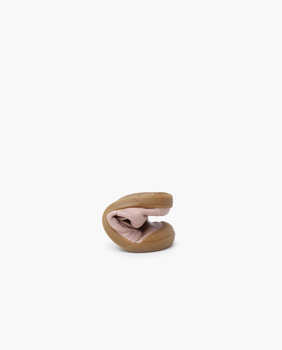 Sapatilhas de Lona Infantil Macias Barefoot Pele Vegana Pisamonas Rosa-5
