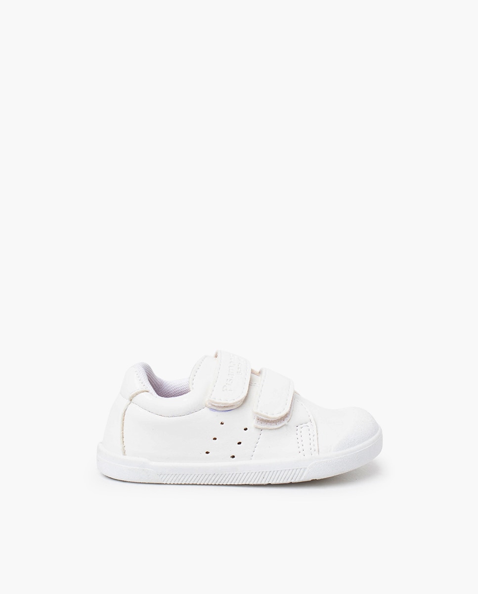 Sapatilhas de Lona Infantil Desporto Barefoot Colegiais Pisamonas Branco-1