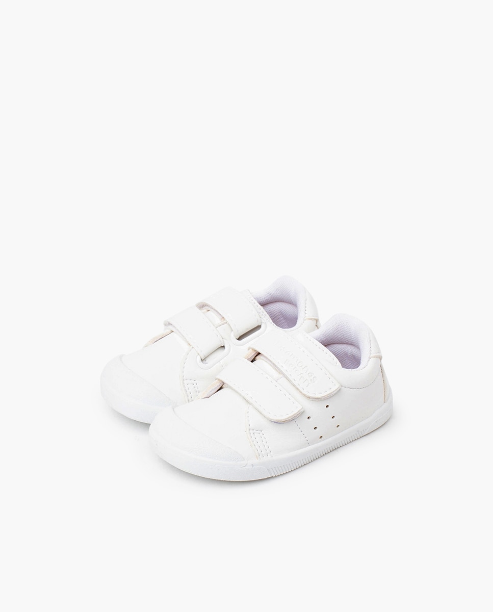 Sapatilhas de Lona Infantil Desporto Barefoot Colegiais Pisamonas Branco-3