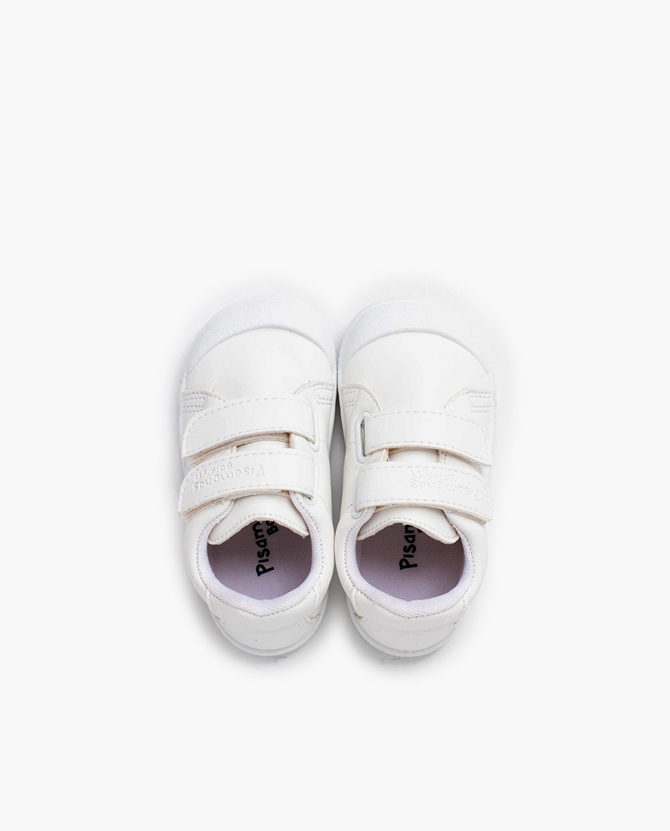 Sapatilhas de Lona Infantil Desporto Barefoot Colegiais Pisamonas Branco-4