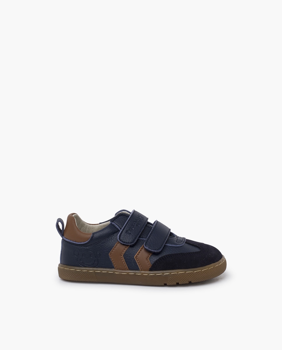 Sapatilhas de Lona Barefoot com Bandas Laterais Azul-marinho-1