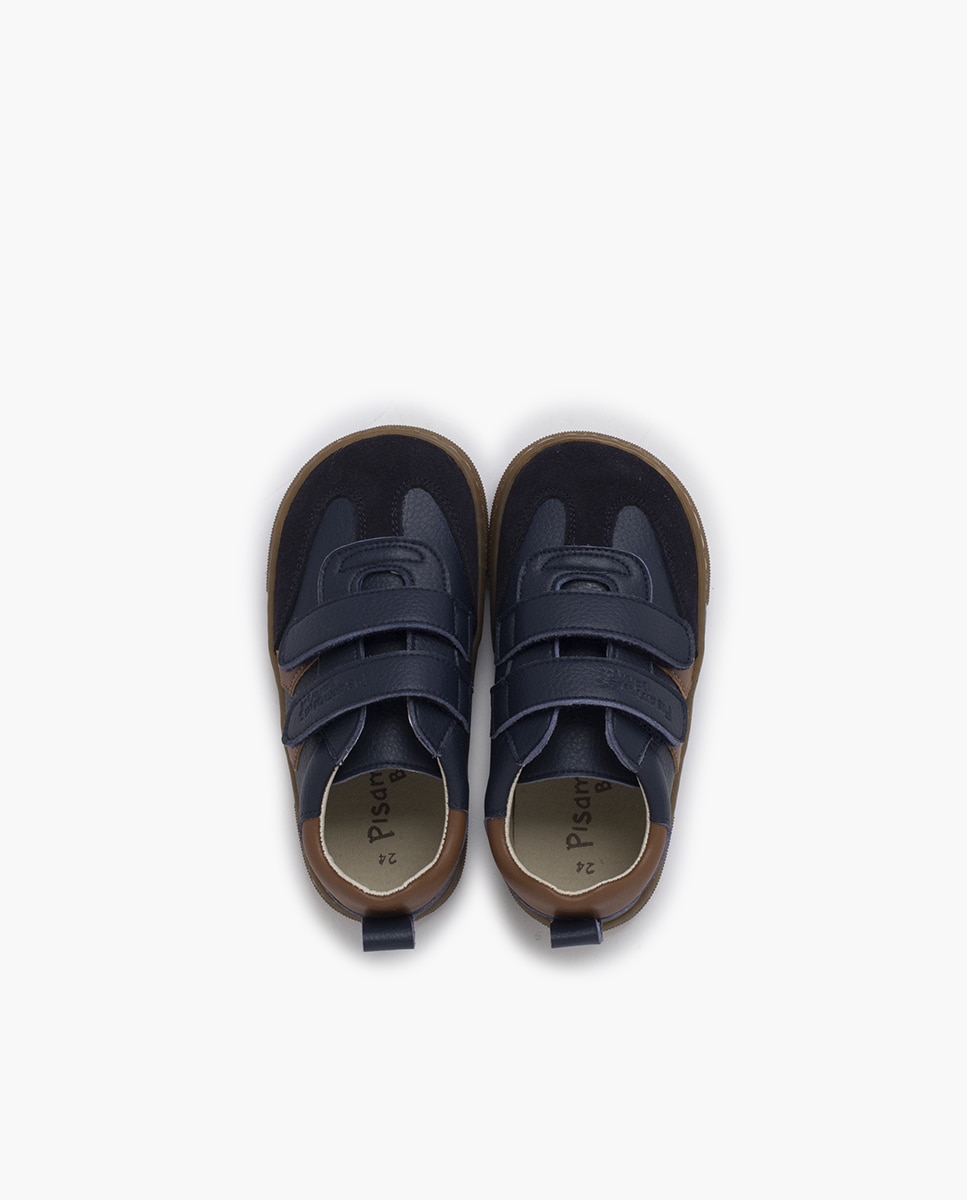 Sapatilhas de Lona Barefoot com Bandas Laterais Azul-marinho-4