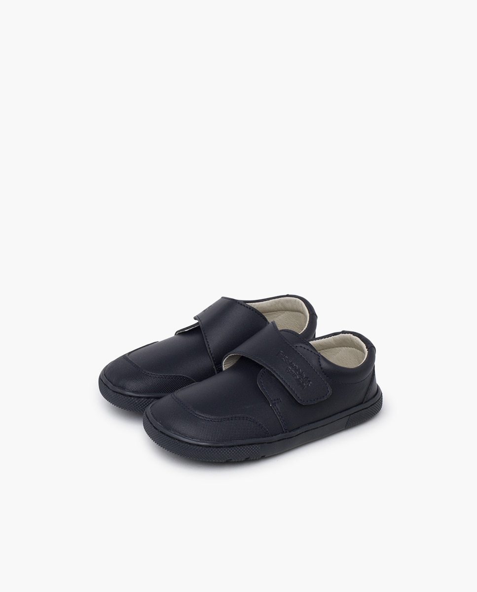 Sapatilhas de Lona Infantil Colegiais Barefoot com Biqueira Reforçada Pisamonas Azul-marinho-3