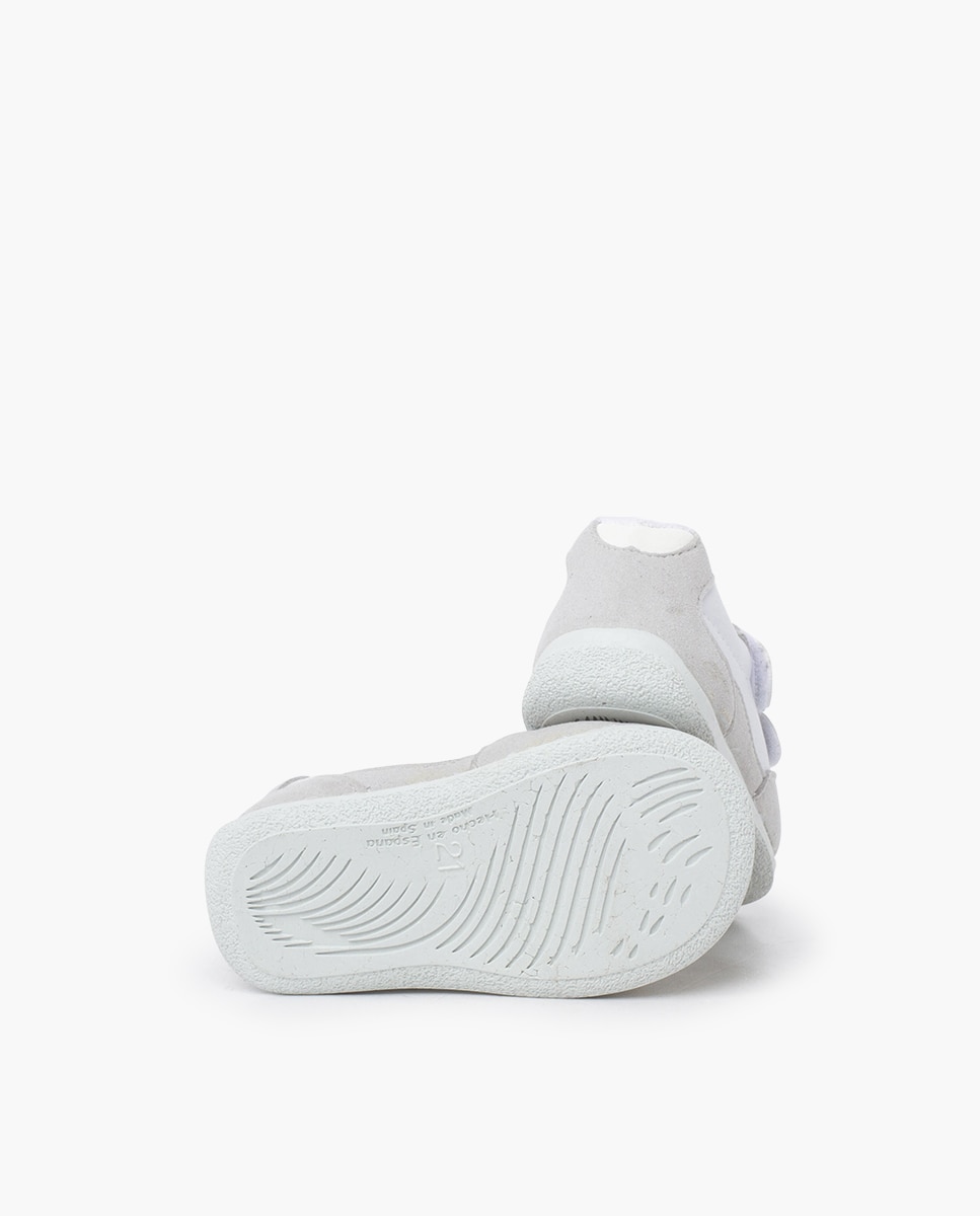 Sapatilhas de Lona Desportivas Minimalistas com Calcanhar em Cores Pisamonas Branco / Cinzento-2