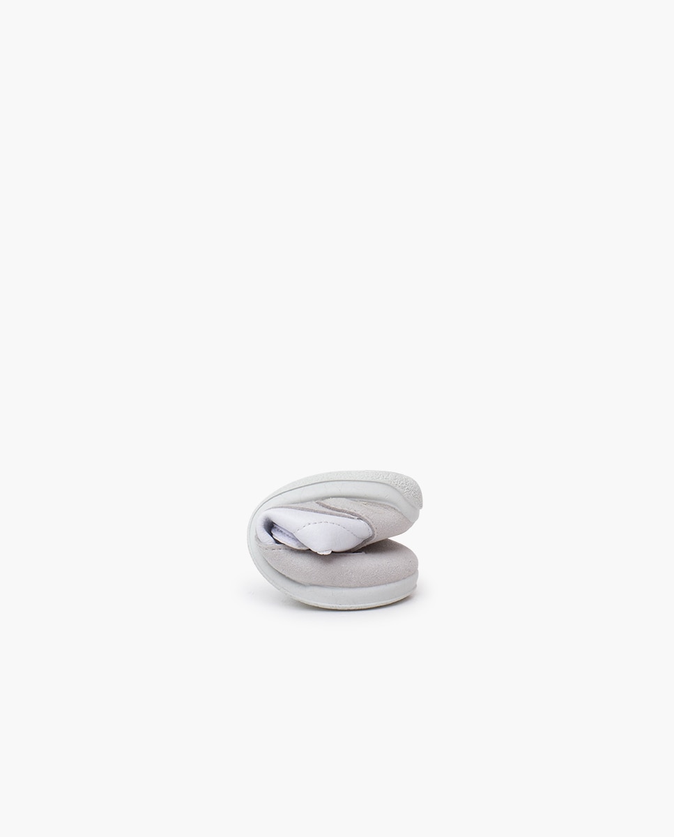 Sapatilhas de Lona Desportivas Minimalistas com Calcanhar em Cores Pisamonas Branco / Cinzento-5