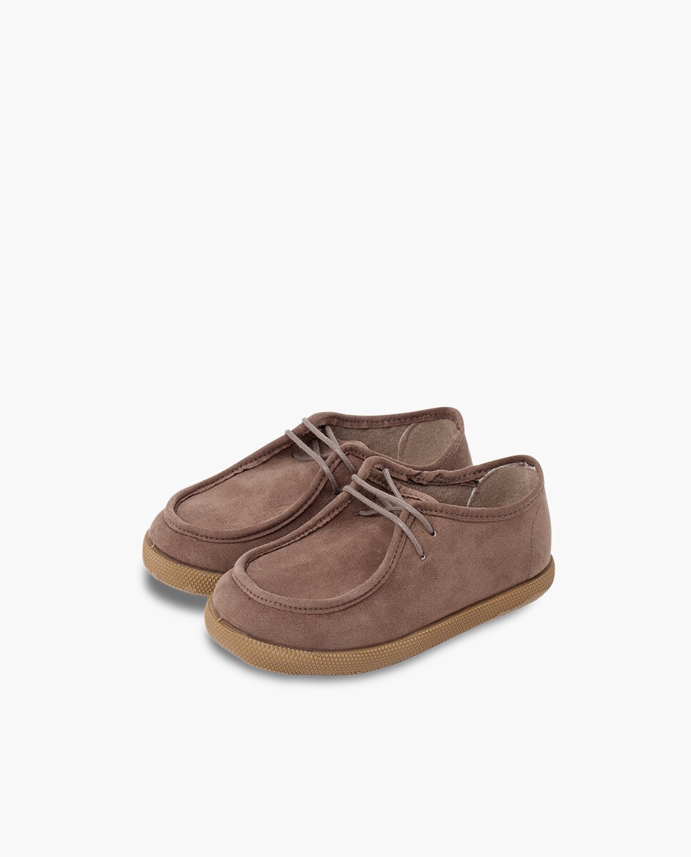 Náuticos Infantil Wallaby Náuticos Suede Pisamonas Castanho-3