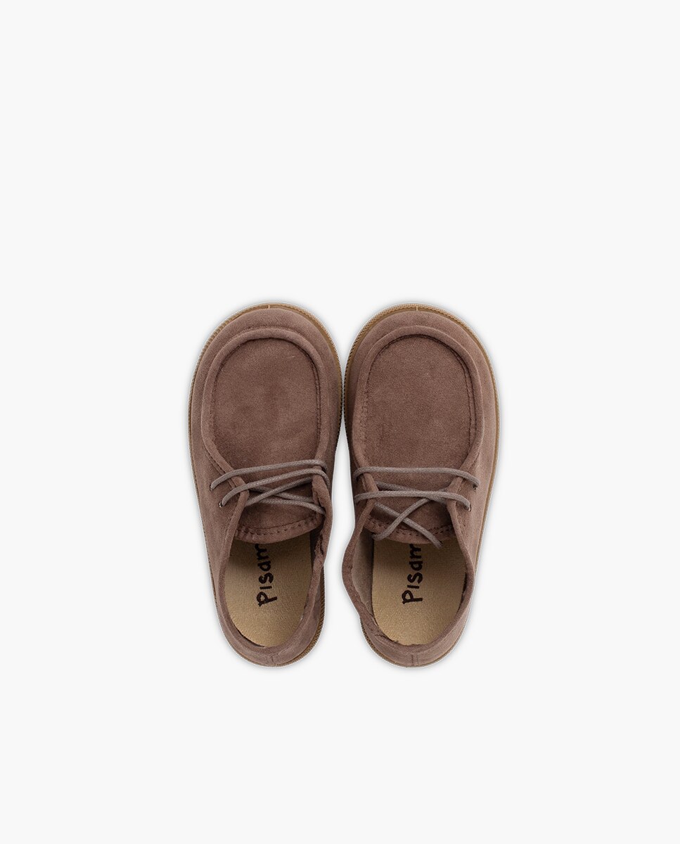 Náuticos Infantil Wallaby Náuticos Suede Pisamonas Castanho-4