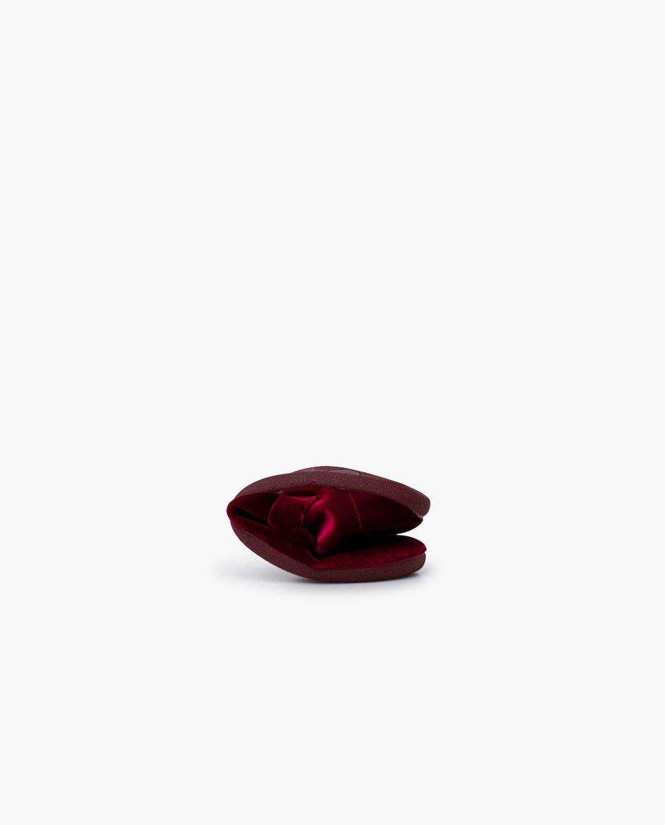Merceditas Infantil Barefoot Veludo com Tira Franzida Pisamonas Bordeaux-5