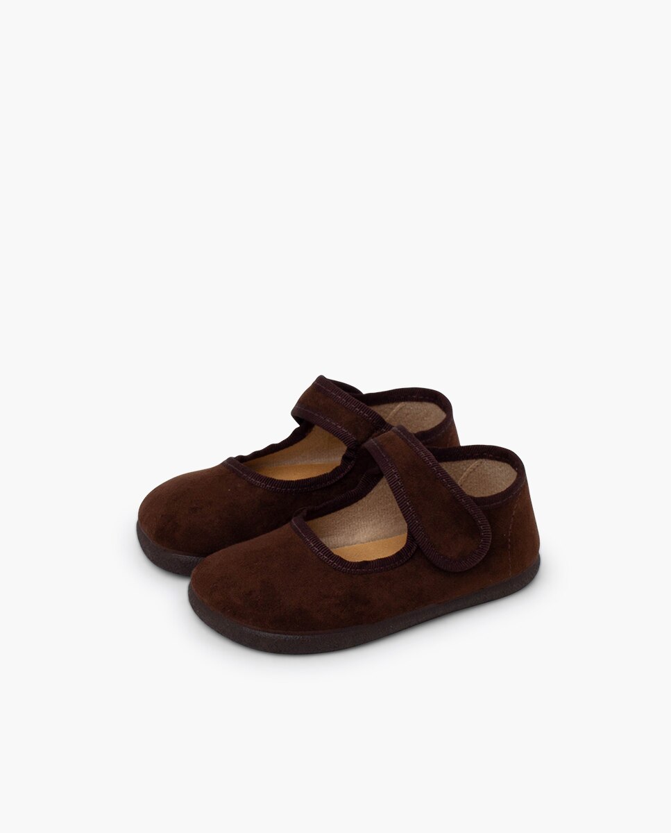 Merceditas Infantil Barefoot Serratex com Velcro Castanho-escuro-3