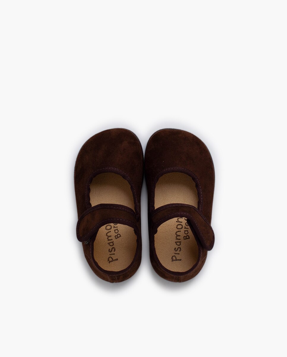 Merceditas Infantil Barefoot Serratex com Velcro Castanho-escuro-4