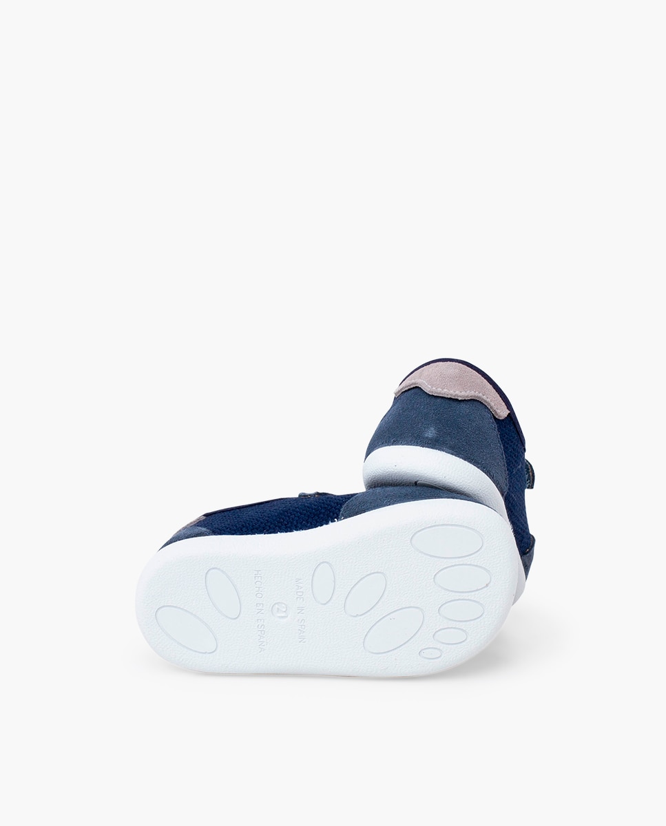 Sapatilhas Desportivas Barefoot Combinadas com Atacadores Elásticos Pisamonas Azul-2